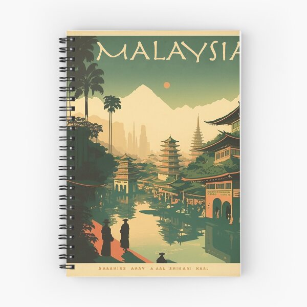 Artikelvorschau, Malaysia-traditionelles Landschafts-Weinlese-Reise-Kunst-Plakat entworfen und verkauft von OldTravelArt.