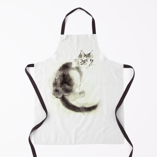 Item preview, Watercolor Cat illustration in Zen style designed and sold by ArtProvocation.