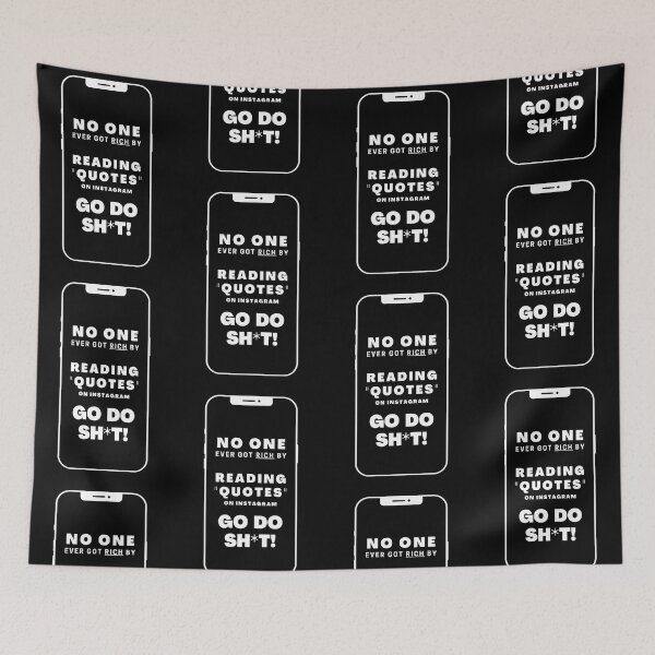 Item preview, Hustle Motivation - No One Got Rich By Reading Instagram Quotes designed and sold by hiunlimit.
