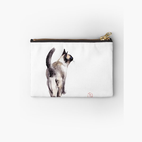Item preview, Watercolor Siamese Cat illustration designed and sold by ArtProvocation.