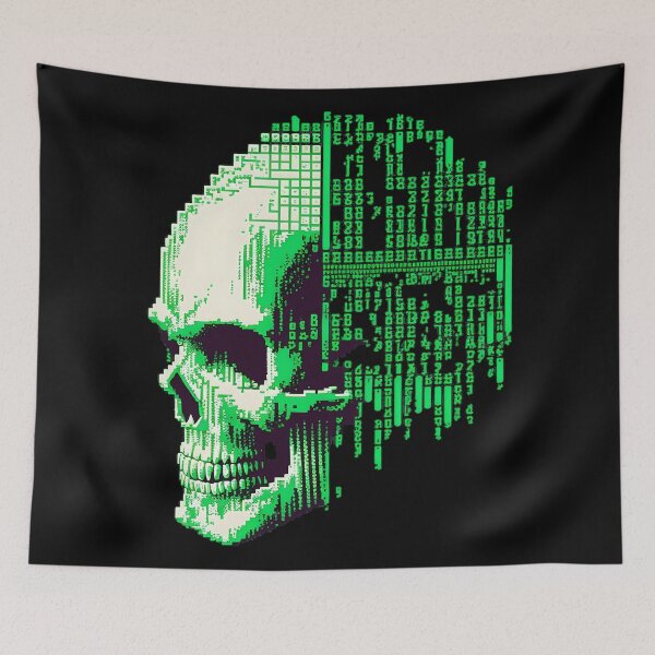 Item preview, Computer Graphic Binary Skull designed and sold by ArtAT.