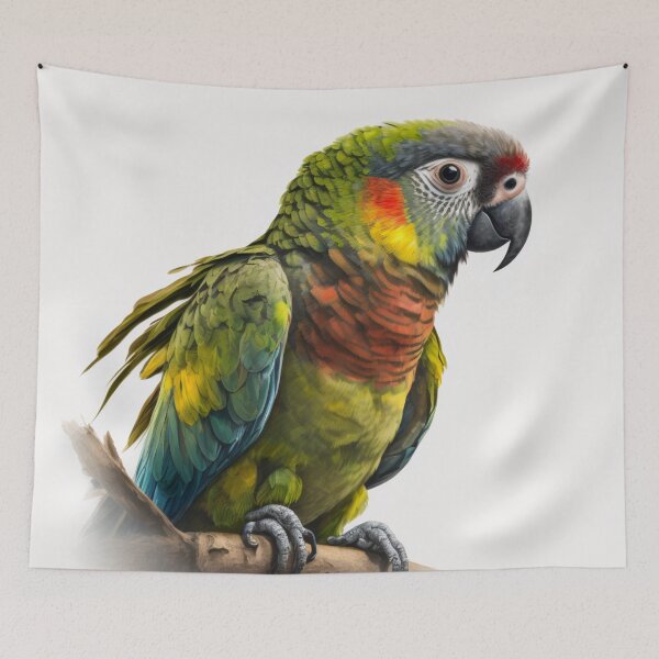 Item preview, A pretty parrot on a branch designed and sold by lokirick.