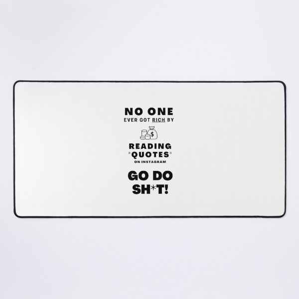 Item preview, Social Media Motivational Quote - No One Got Rich By Reading Quotes designed and sold by hiunlimit.