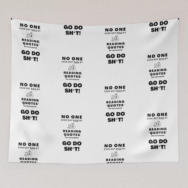 Item preview, Social Media Motivational Quote - No One Got Rich By Reading Quotes designed and sold by hiunlimit.