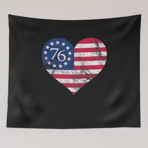 Item preview, Betsy Ross Heart Shape Flag 1776 American designed and sold by hangoxinhxan.