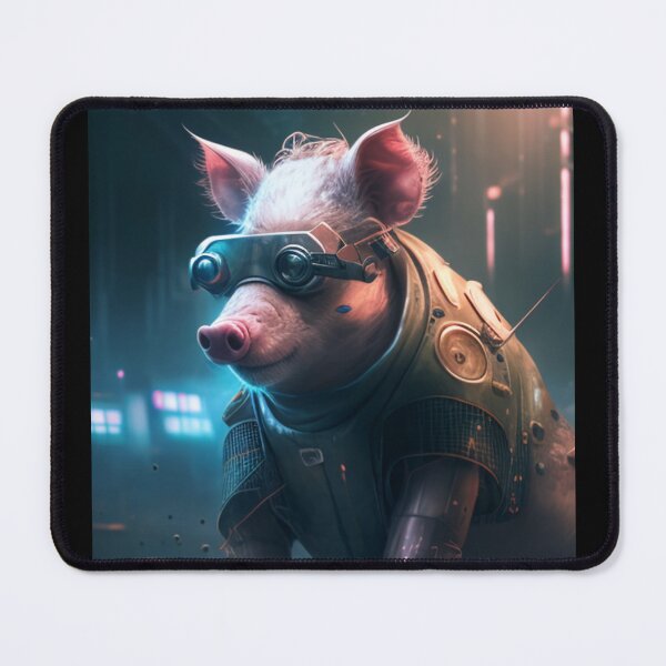 Item preview, Cyberpunk pig wearing googles designed and sold by ARTeez⭐️⭐️⭐️⭐️⭐️.