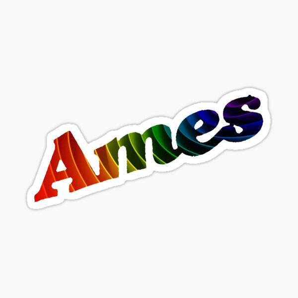 "Ames Department Store Retro Rainbow Logo" Sticker for Sale by