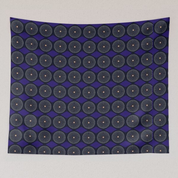 Item preview, Mirror and Rope Pattern on Persian Indigo designed and sold by ridhiandparidhi.