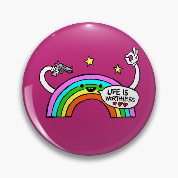 Item preview, Satire Rainbow "Life is worthless" designed and sold by RAWWR.