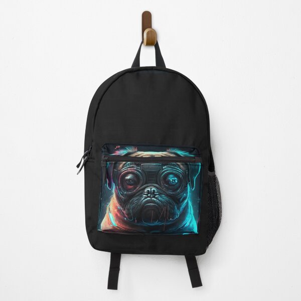 Item preview, Cyberpunk tech pug dog designed and sold by ARTeez⭐️⭐️⭐️⭐️⭐️.