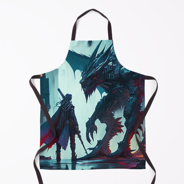 Item preview, The Resolute Cyberpunk Dragonslayer: A Fantasy Digital Art Showdown designed and sold by Zovermind.