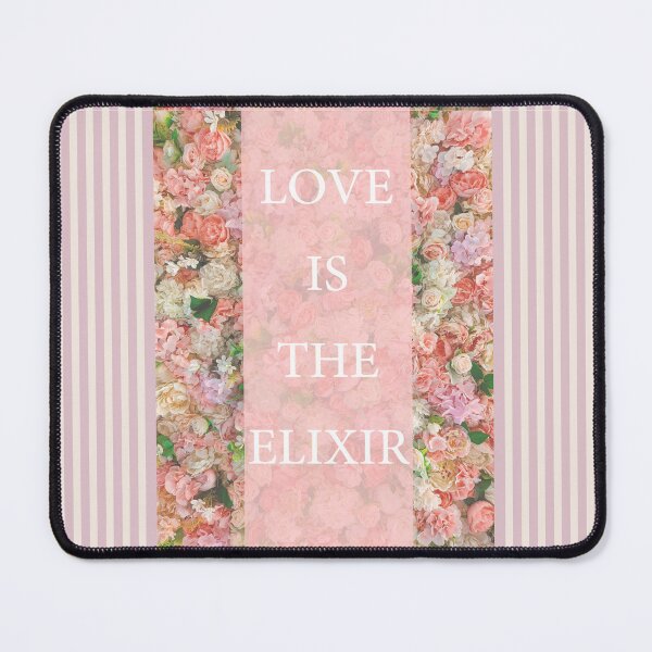 Item preview, Love is the Elixir of life, floral and stripes, Pink And White Stripe, pink flower,Kawaii Pink,Love Quote designed and sold by bubbley2021.