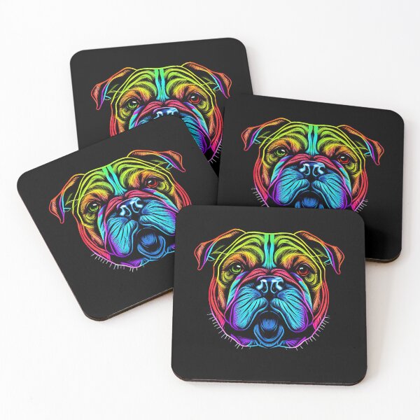 Item preview, Bulldog Colorful Paint Splash designed and sold by rafaeltto.
