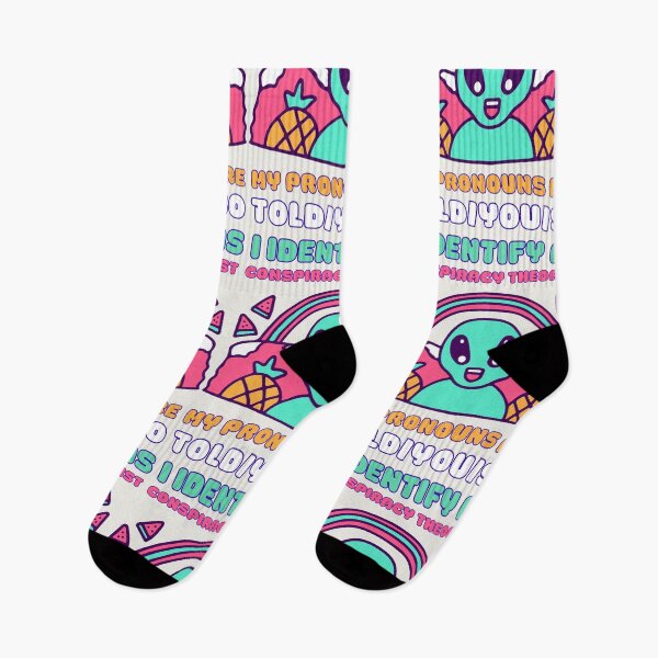 Item preview, I Identify As A Conspiracy Theorist My Pronouns Are Told You So Kawaii Ufo Design designed and sold by CandyDroidMerch.