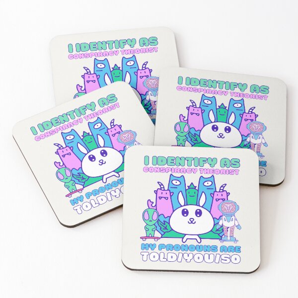 Item preview, I Identify As A Conspiracy Theorist My Pronouns Are Told You So Kawaii Ufo Design designed and sold by CandyDroidMerch.