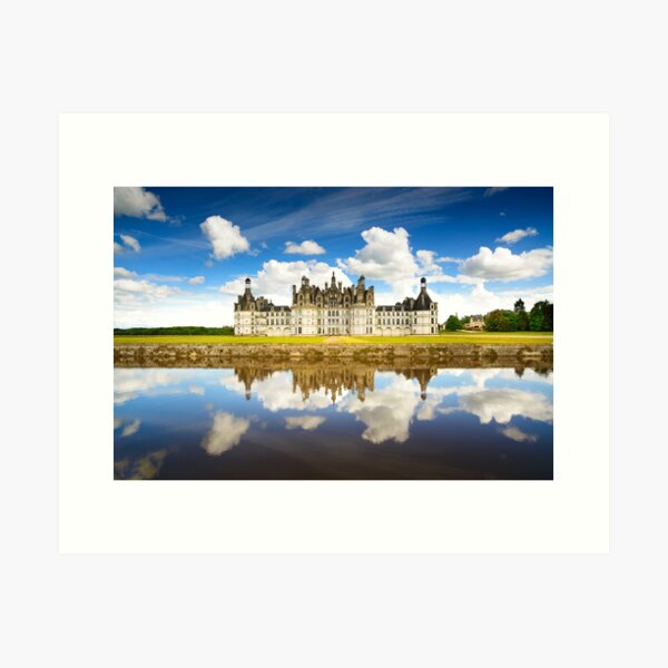 Chateau de Chambord, medieval french castle. Loire, France Art Print