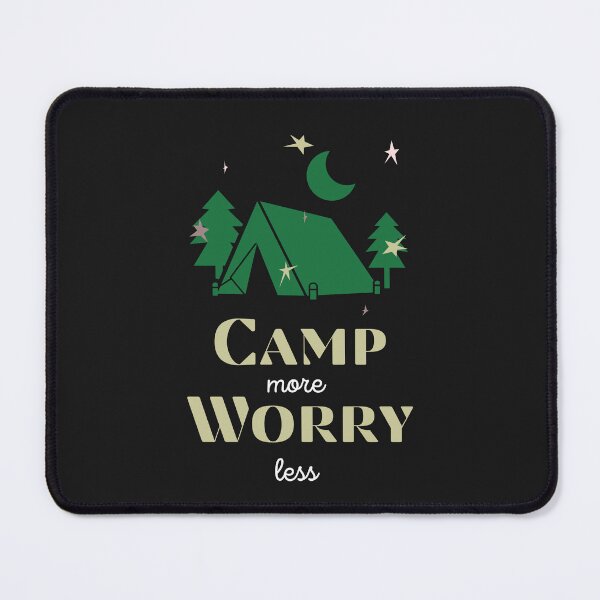 Item preview, Camping | Camp More Worry Less | Cool gift for camping | Hiking | Nature | mountains | Outdoors gift |  designed and sold by Outdoors-Sports.