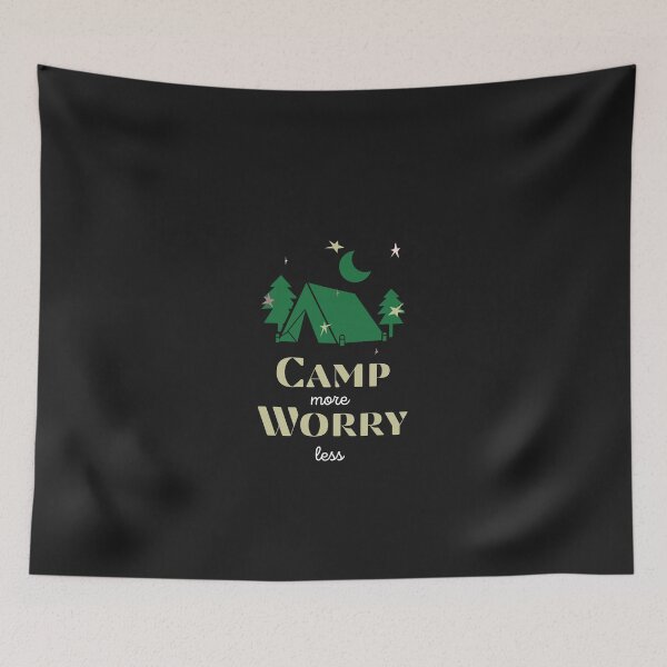 Item preview, Camping | Camp More Worry Less | Cool gift for camping | Hiking | Nature | mountains | Outdoors gift |  designed and sold by Outdoors-Sports.