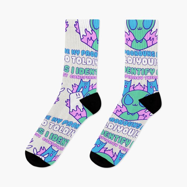Item preview, I Identify As A Conspiracy Theorist My Pronouns Are Told You So Kawaii Ufo Design designed and sold by CandyDroidMerch.