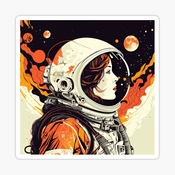Casco de astronauta - Casco espacial' Pegatina