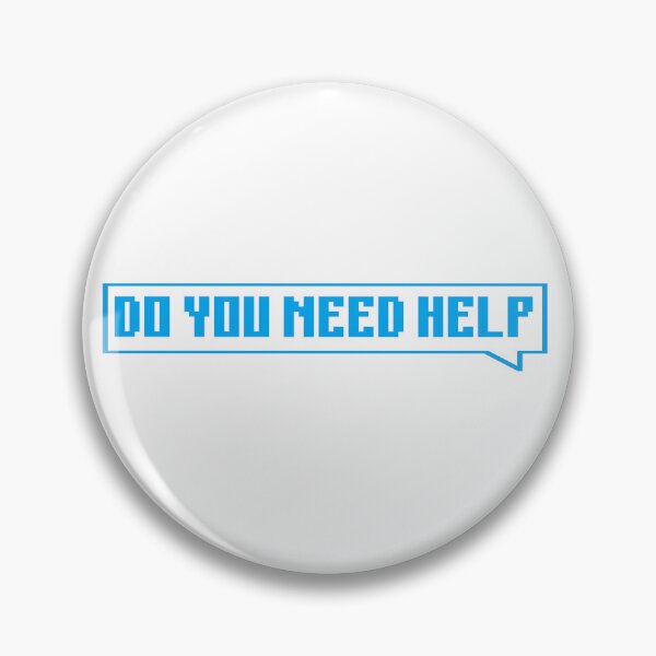 Item preview, DO YOU NEED HELP - blue designed and sold by Univers Gifts.