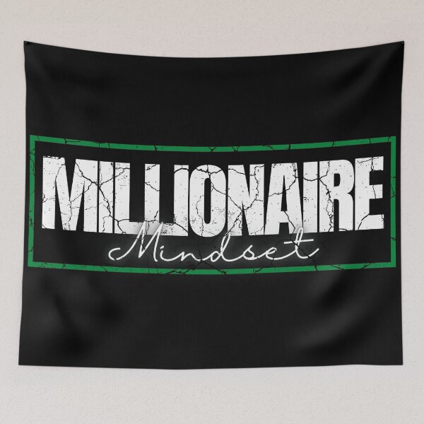 Item preview, Millionaire Mindset green frame poster distressed  designed and sold by KingsManKind.