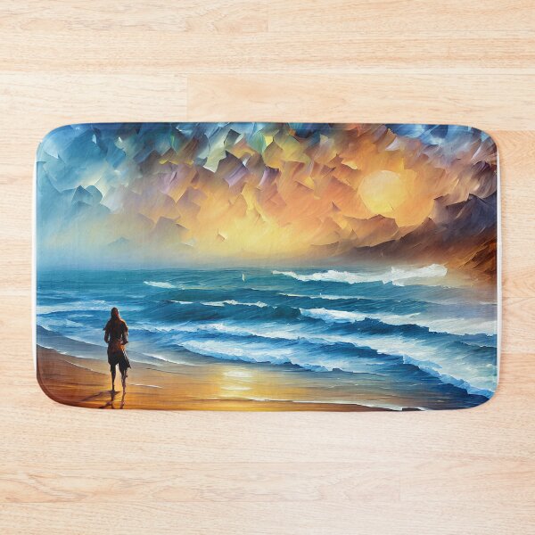 Item preview, Vibrant Oleo Beach Scene with Sunset designed and sold by AmazinfArt.