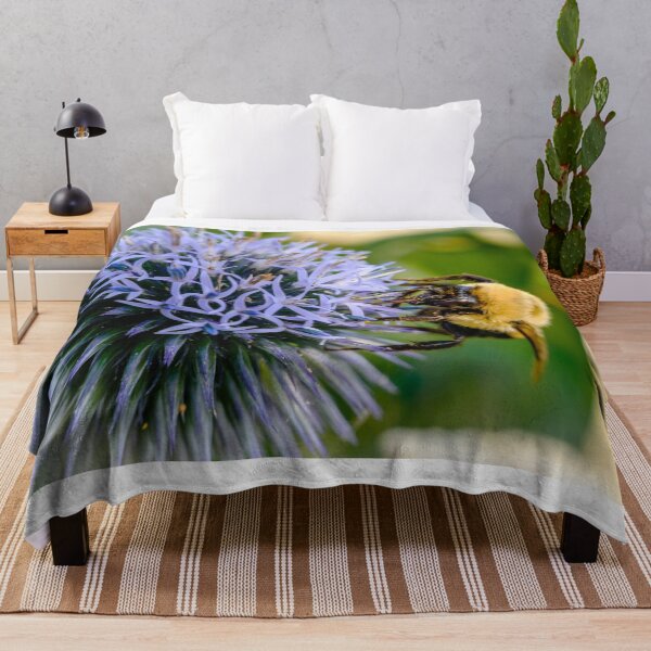 Item preview, Small Globe Thistle With Bee 10 designed and sold by Robert Alsop.