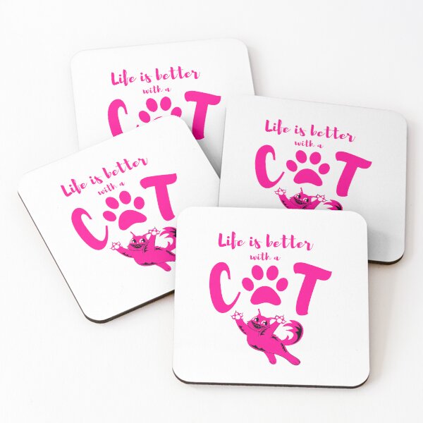 Item preview, LIFE IS BETTER WITH A CAT designed and sold by MOBASHI WORLD.