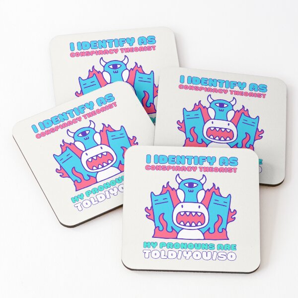Item preview, I Identify As A Conspiracy Theorist My Pronouns Are Told You So Kawaii Ufo Design designed and sold by CandyDroidMerch.