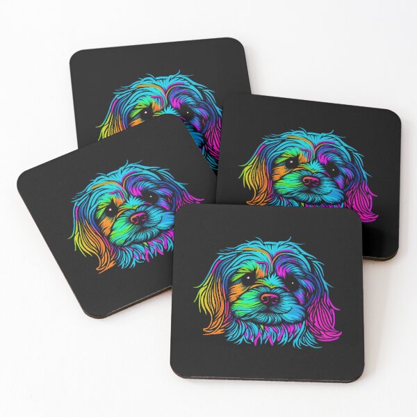 Item preview, Cavachon Dog Colorful Paint Splash designed and sold by rafaeltto.