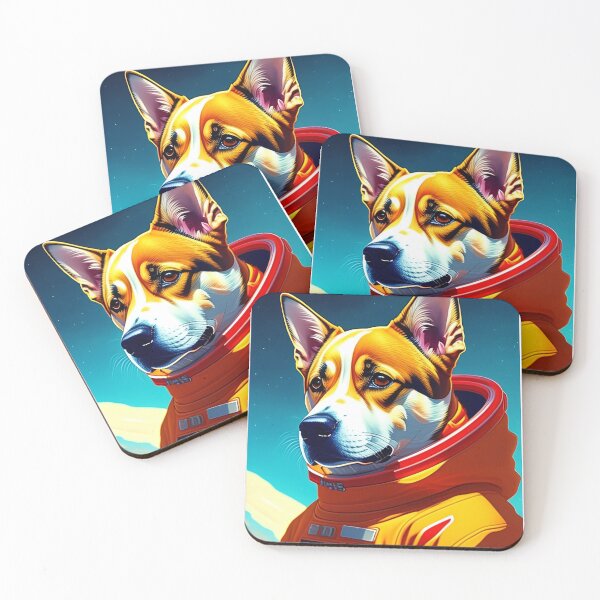 Item preview, Cool dog astronaut illustration in the space, colorful vibrant digital art 2 designed and sold by vishalraifx.