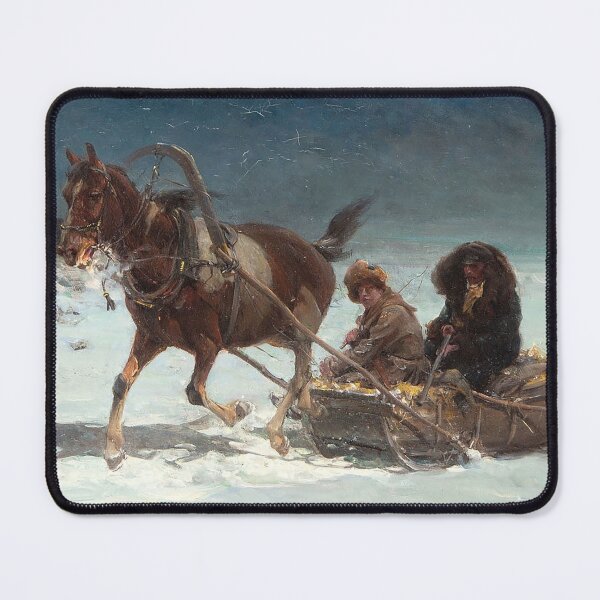 Item preview, Winter scenery - Sanna by night by Alfred Wierusz-Kowalski designed and sold by AR-shop.