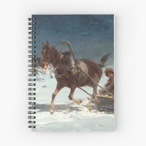 Item preview, Winter scenery - Sanna by night by Alfred Wierusz-Kowalski designed and sold by AR-shop.