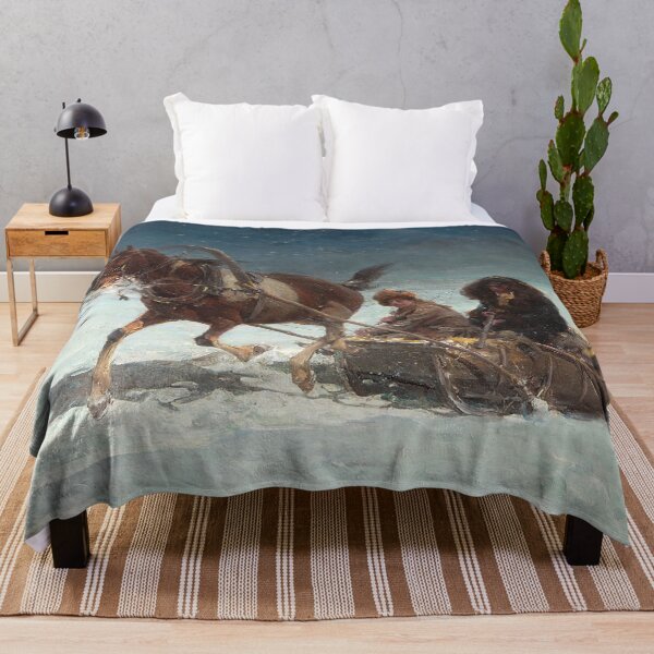 Item preview, Winter scenery - Sanna by night by Alfred Wierusz-Kowalski designed and sold by AR-shop.
