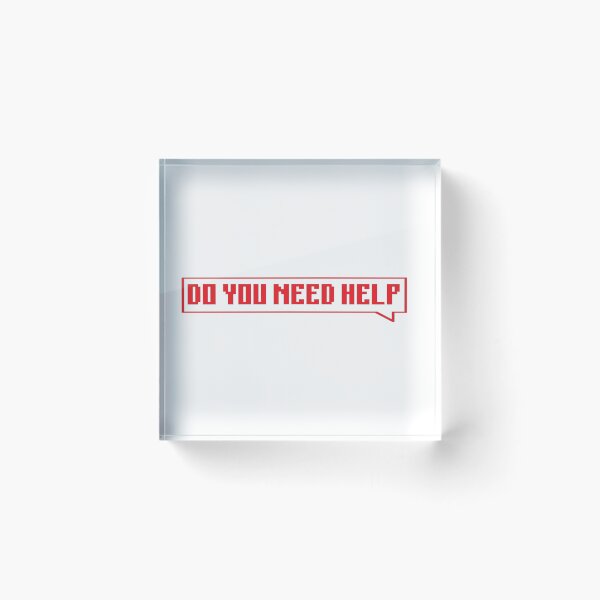 Item preview, DO YOU NEED HELP - red designed and sold by Univers Gifts.