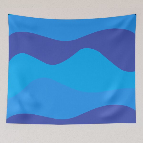 Item preview, Abstract Ocean Waves - Blue Abstract Art designed and sold by EnzoVectorism.