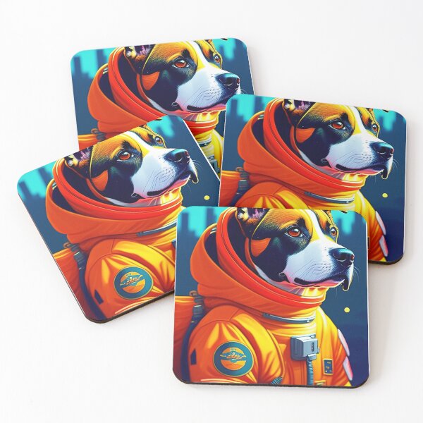 Item preview, Cool dog astronaut illustration in the space, colorful vibrant digital art 3 designed and sold by vishalraifx.