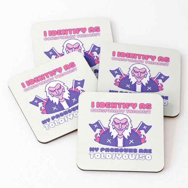 Item preview, I Identify As A Conspiracy Theorist My Pronouns Are Told You So Kawaii Ufo Design designed and sold by CandyDroidMerch.