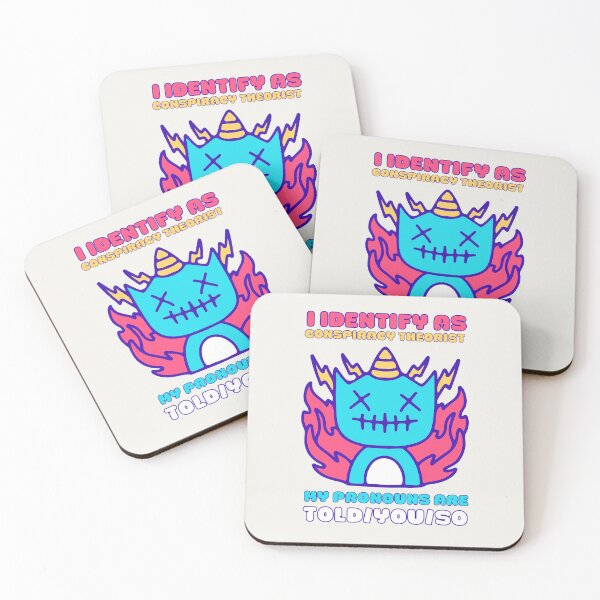 Item preview, I Identify As A Conspiracy Theorist My Pronouns Are Told You So Kawaii Ufo Design designed and sold by CandyDroidMerch.
