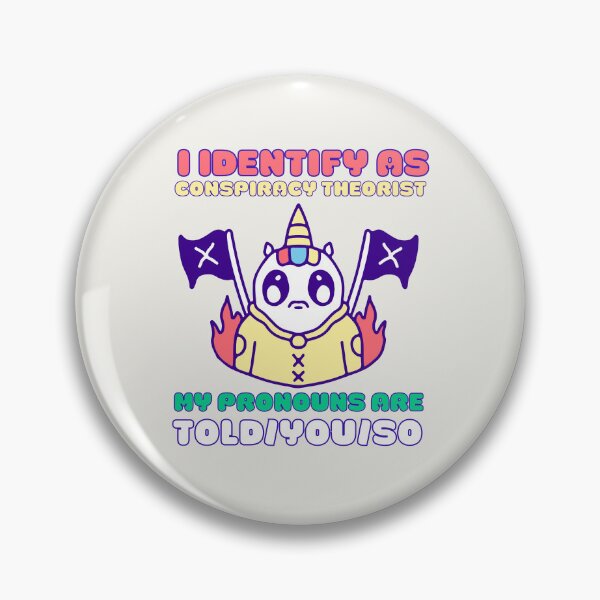 Artikelvorschau, Ich identifiziere mich als Verschwörungstheoretiker. Meine Pronomen werden dir gesagt, also Kawaii Ufo Design entworfen und verkauft von CandyDroidMerch.