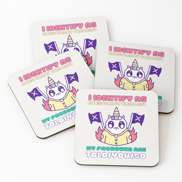 Item preview, I Identify As A Conspiracy Theorist My Pronouns Are Told You So Kawaii Ufo Design designed and sold by CandyDroidMerch.