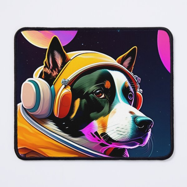 Item preview, Cool dog astronaut illustration in the space, colorful vibrant digital art 4 designed and sold by vishalraifx.