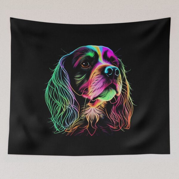 Item preview, Cavalier King Charles Spaniel Dog Colorful Paint Splash designed and sold by rafaeltto.