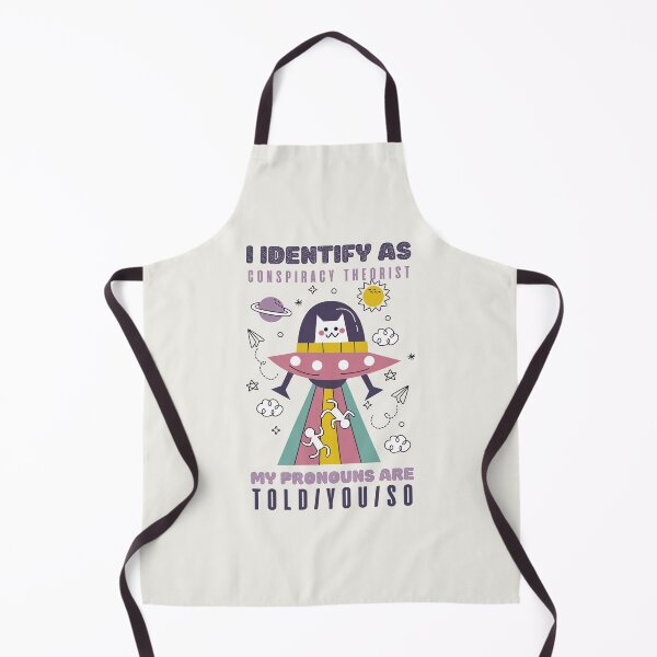 Item preview, I Identify As A Conspiracy Theorist My Pronouns Are Told You So Kawaii Ufo Cat Design designed and sold by CandyDroidMerch.