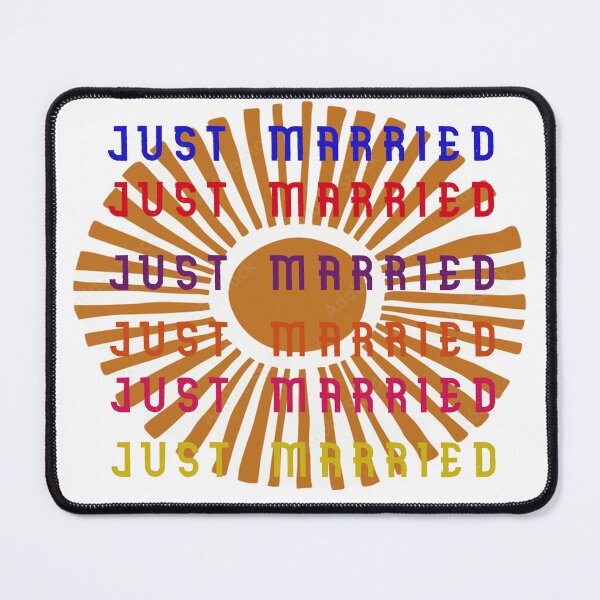 Item preview, Just Married T shirt with sunset background designed and sold by NesgwenSing.