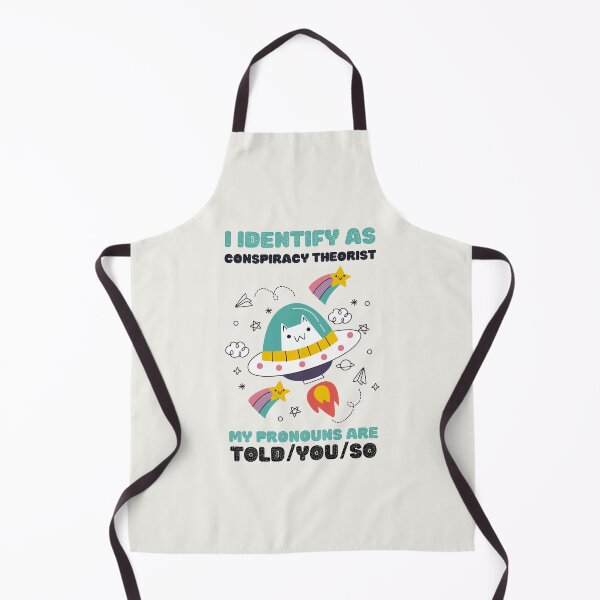 Item preview, I Identify As A Conspiracy Theorist My Pronouns Are Told You So Kawaii Ufo Cat Design designed and sold by CandyDroidMerch.
