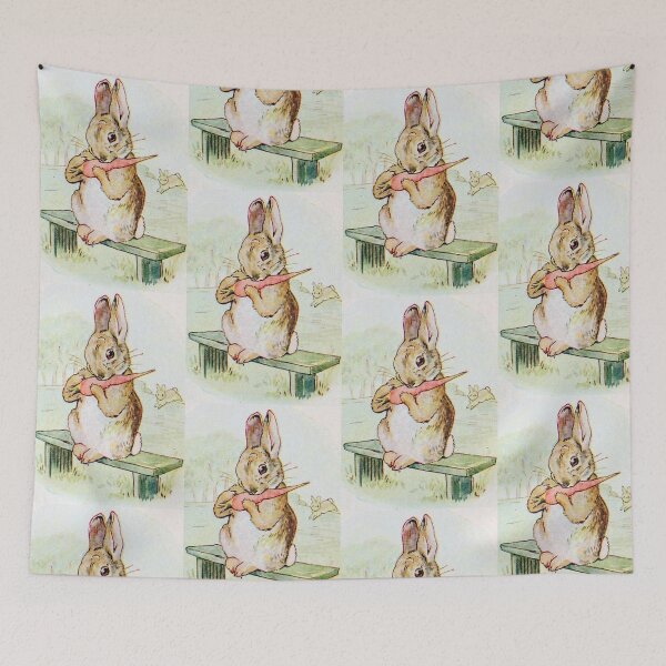 Item preview, A cute rabbit eating a carrot by Beatrix Potter designed and sold by Vintage Designs +.