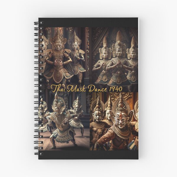 Item preview, Thai Mask Dance from the 1940's designed and sold by 3 CITIES.