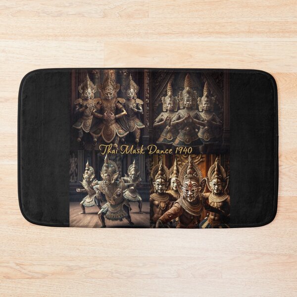 Item preview, Thai Mask Dance from the 1940's designed and sold by 3 CITIES.